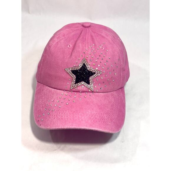 Handmade Rhinestone Shooting Star Bling Streetwear Baseball Cap Hat - Picture 6 of 9